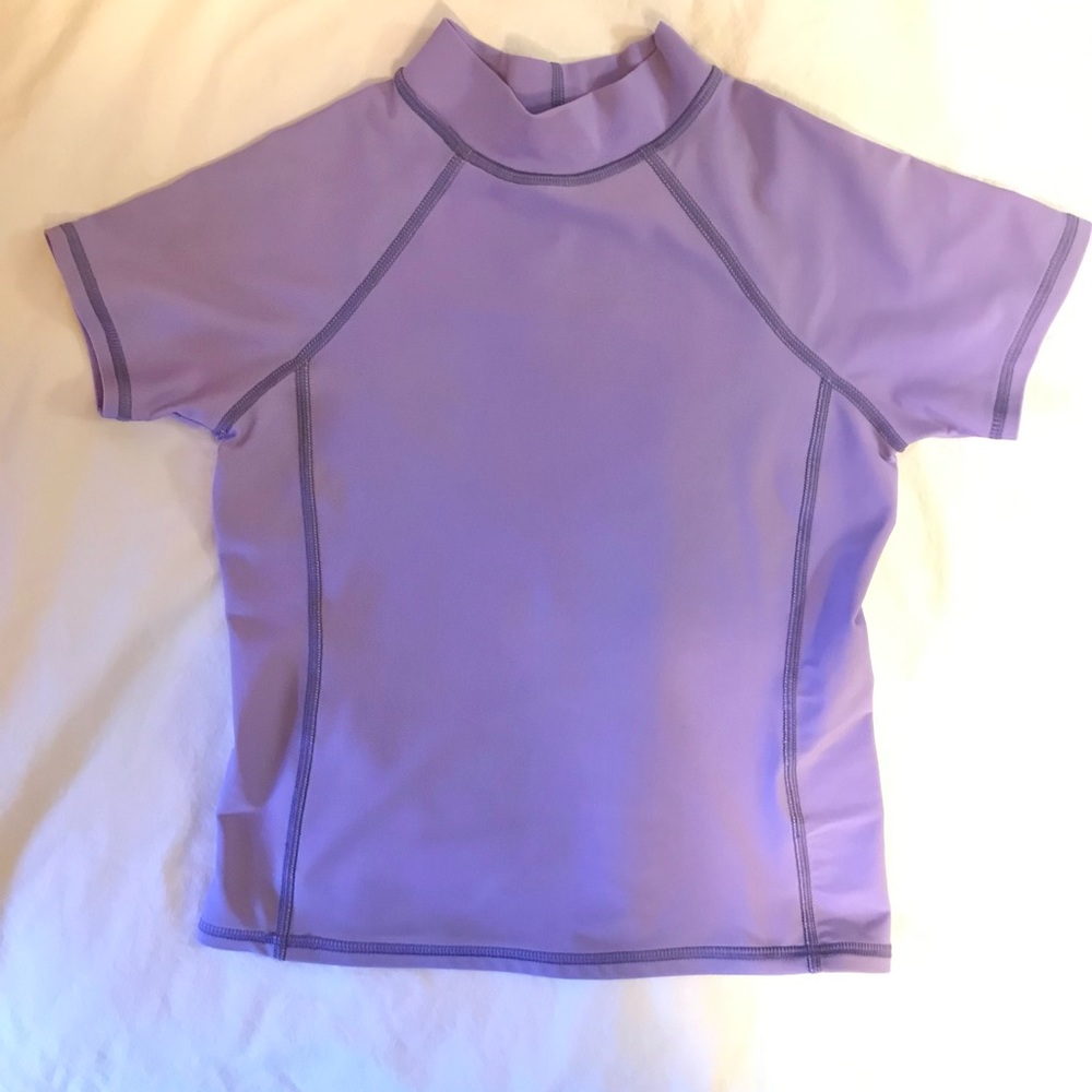 High neck rash guard.